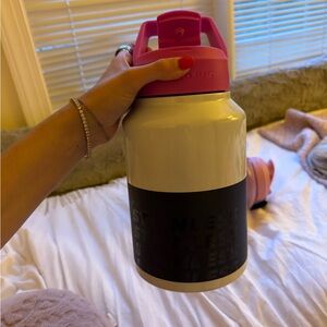 HydroJug Pink and Black Stainless Steel Jug